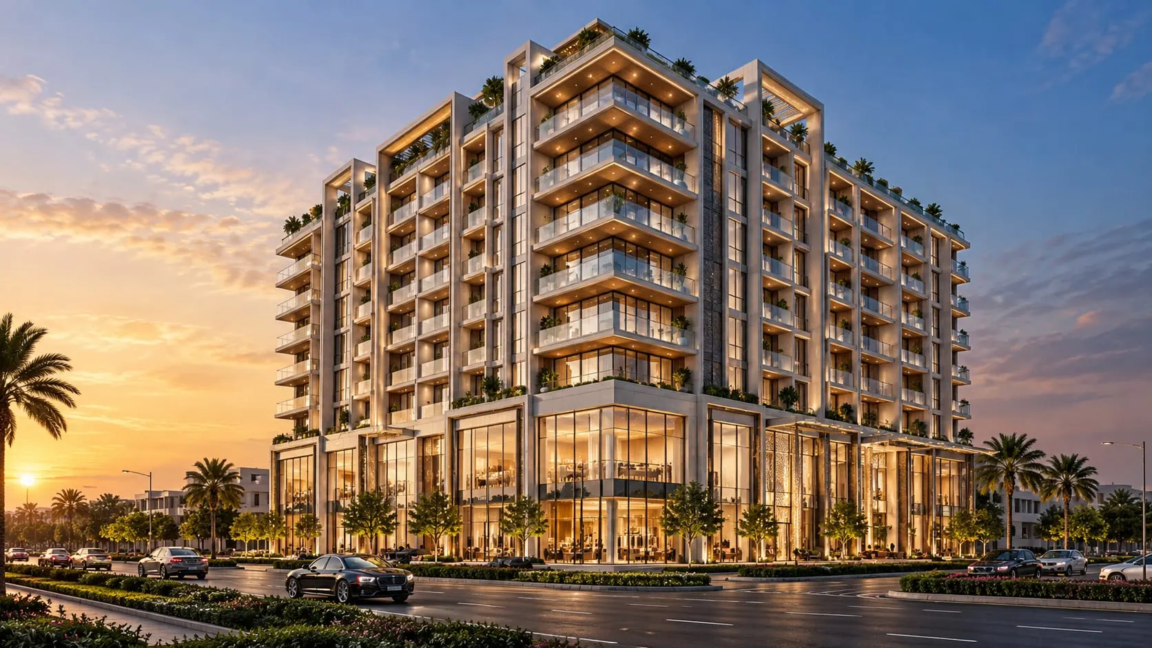 Skyline Boulevard Lahore mixed-use tower with shops and apartments on Raiwind Road, artist's impression